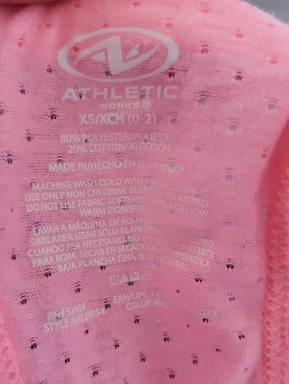 Athletic Works Pink Performance Racerback Tank - Picture 3 of 3